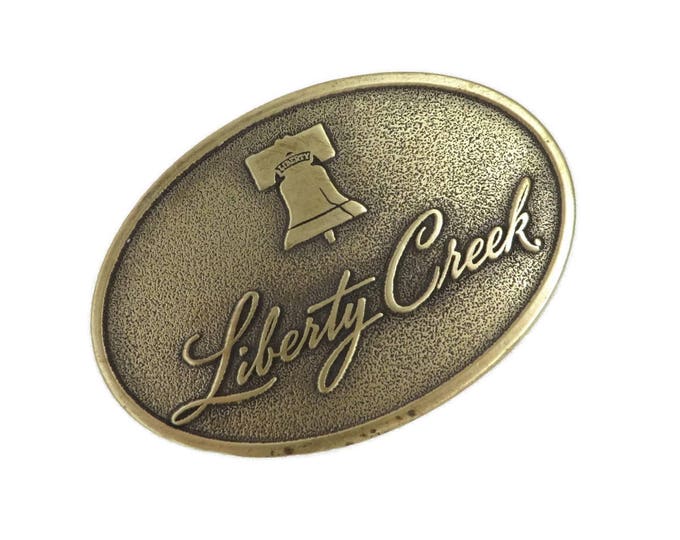 Vintage Liberty Creek Belt Buckle, Men's Belt Buckle, Collector's Gift Idea