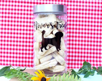 Custom dog treat jar- large
