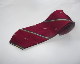 Vintage Regimental Club Tie / Pure Silk Tie Made in Italy