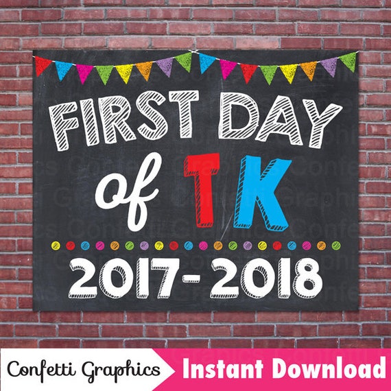 First Day Of Tk Free Printable