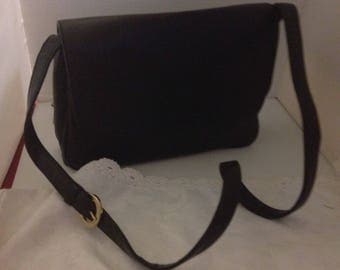 Q030 Giani Bernini purse black leather Snap closure,4 compartments