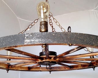 Wagon wheel lamp | Etsy