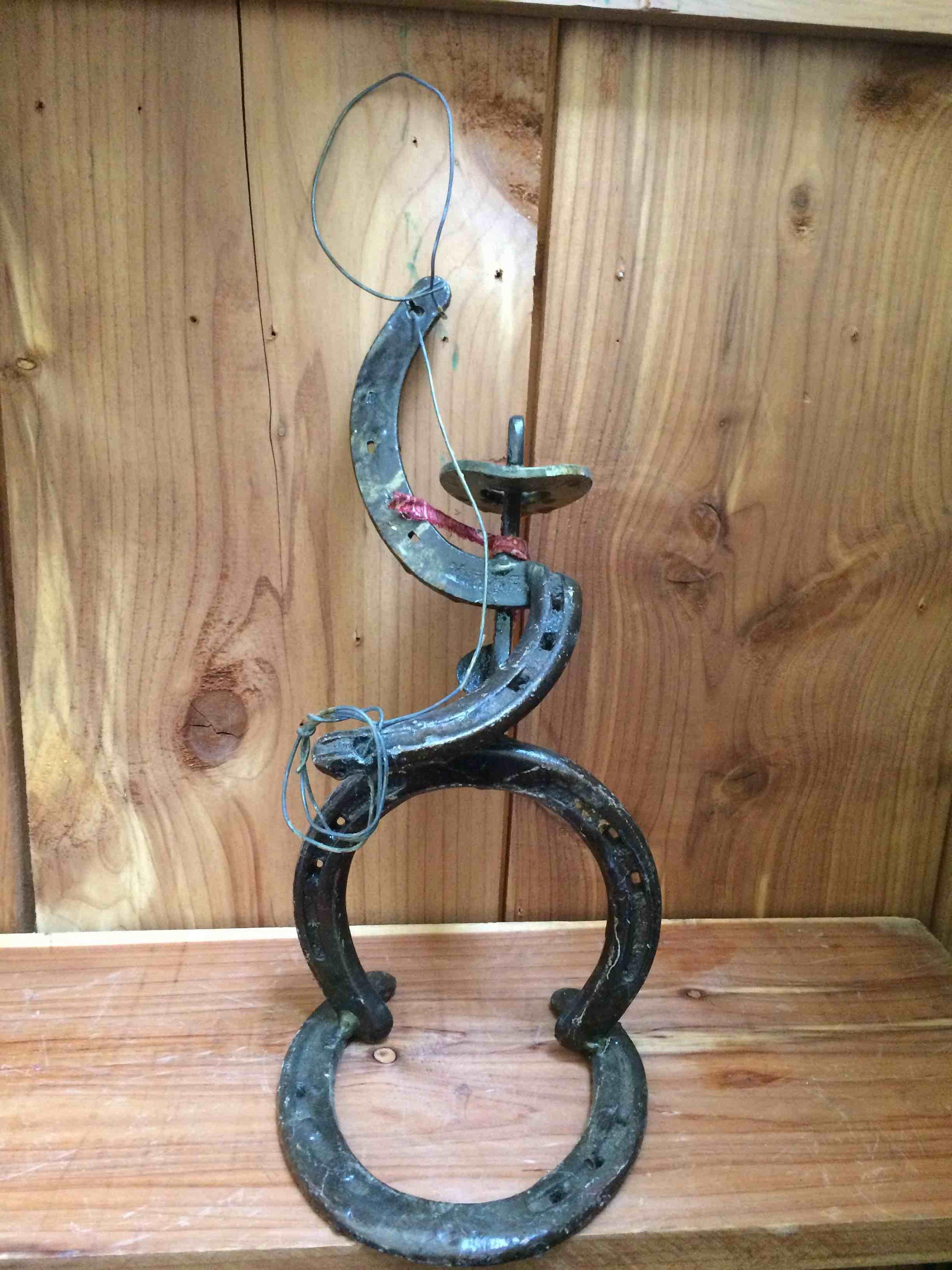 Horseshoe Cowboy Roper Horse Shoe Cowboy Figure Rodeo Cowboy