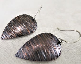 Copper Earrings ~ Dangle Earrings ~ Mixed Metal Earrings ~ Rustic Earrings ~ Minimalist Earrings ~ Lightweight Earrings ~ Everyday Earrings