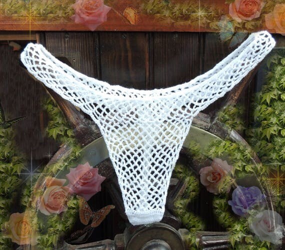 Sexy Crochet Bottom,See Thru Thongs,Low Rise Thong,Barelly There Bottom,Sexy Beach Bottom,Erotic Crochet Thong,Hot Thong 4 Beach & Pool