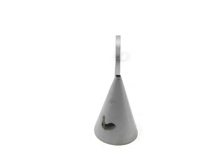 Primitive Tin Cone Shaped Candle Snuffer - Extinguish Candle Flame - Rustic Collector - Long Handle Candle Snuffer