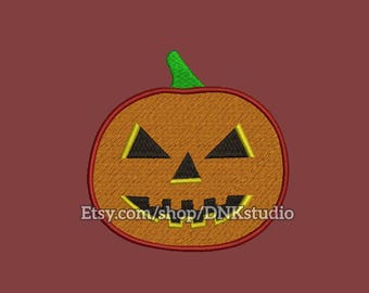 Halloween Pumpkin Embroidery Design - 6 Sizes - INSTANT DOWNLOAD