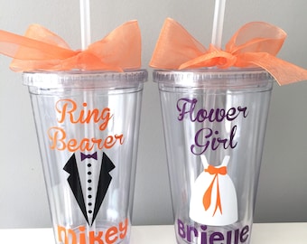 Flower Girl, Flower Girl Tumbler, Flower Girl Gift, Personalized Tumbler, Ring Bearer Personalized Tumbler, Flower Girl Cup