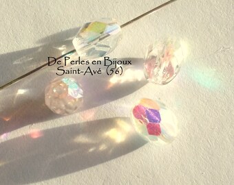 6 9x7mm rice grain shape ab crystal faceted beads