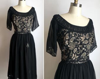 Vintage Embroidered and Tiered Dress main image 1
