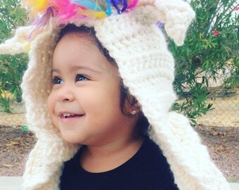 Unicorn Blanket - Unicorn Crochet Blanket - Hooded Blanket - Blanket - Unicorn - Gift - Rainbow - Crochet Blanket - Unicorn Lap Blanket