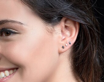 SALE15% Tiny earrings, small silver earrings, tiny post earring, tiny earring, small stud, tiny stud earrings, tiny earrings, tiny silver