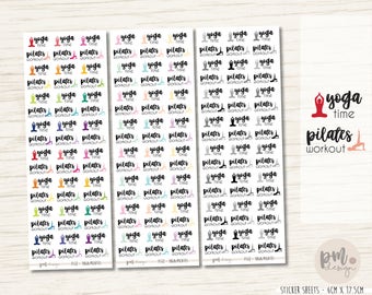 Yoga/Pilates Stickers - Planner Stickers - FS12