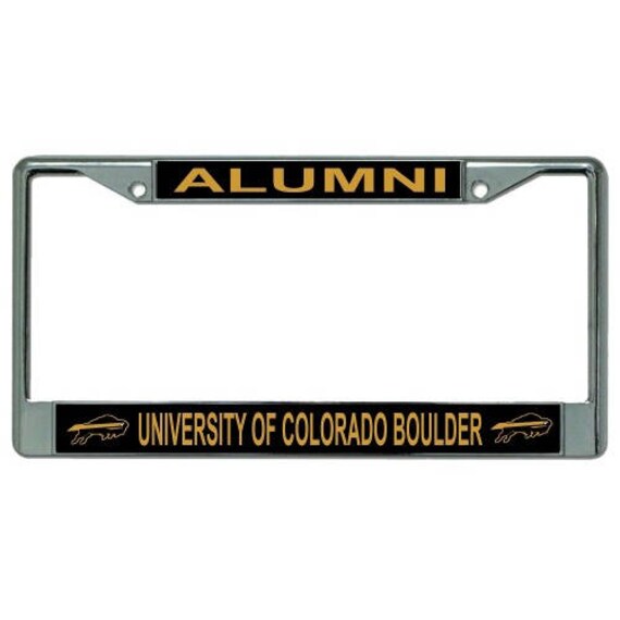 University of Colorado Boulder Alumni Chrome License Plate