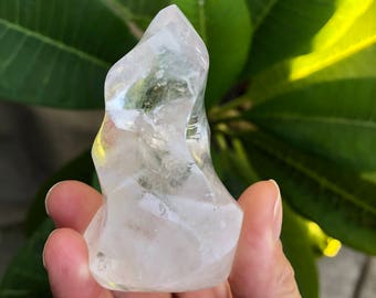 Crystal Quartz Flame - Clear Quartz Flame - Clear Quartz - Healing Crystals - Crystal Grid - Meditation Space - Altar Decor