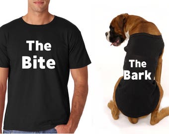 matching dog and owner picture shirts