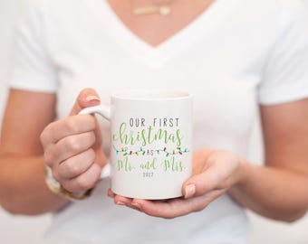 Our First Christmas as Mr and Mrs Gift, Newlywed Christmas Gift, Our First Christmas as Mr and Mrs, Newlywed Coffee Mug
