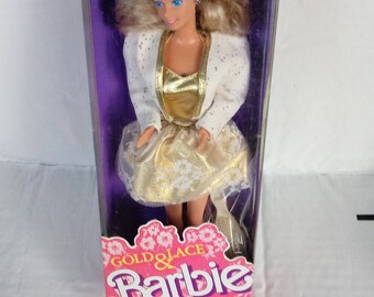 Vintage Gold and Lace Barbie Doll 1989 Mattel Target Exclusive