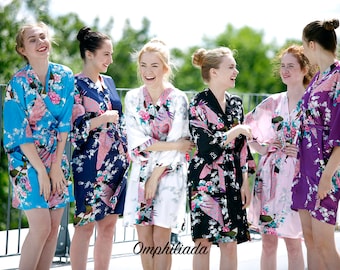 Bridesmaid Robes*Mix and Match Sizes and Colors*Set of Robes*Kimono Robe*Wedding Robe*Bridesmaid Gifts*Bridesmaids Party*Shipping from NY