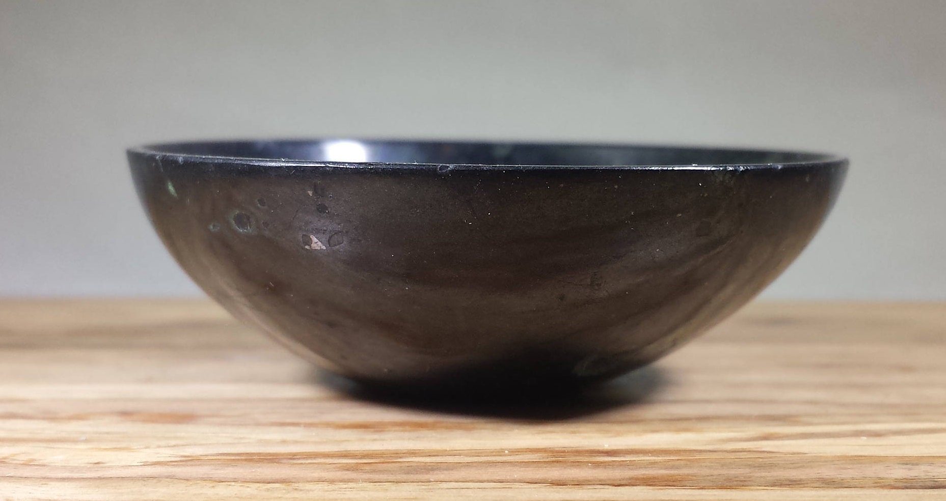 BLACK TOURMALINE BOWL Natural Stone Hand Carved Gemstone Bowl