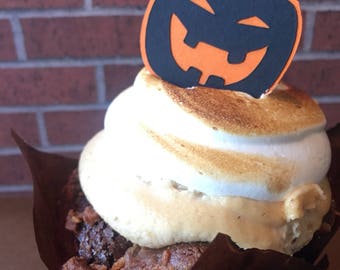 12 Pumpkin Cupcake Toppers