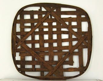 antique tobacco basket extra large tobacco basket 3457 Big Burley Martt man cave decor rustic farmhouse decor HOUSTON LOCAL PICKUP only!!!