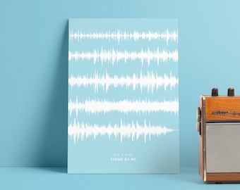 Personalized Soundwave Print - Sound Wave Poster - Any Song - Framed Personalized Voice Art - Any Colour - A4 A5 A3 PP100