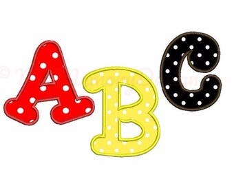 Embroidery font - Applique font machine embroidery design - INSTANT DOWNLOAD - 3" 4" 5" sizes pes hus jef vip vp3 xxx dst exp