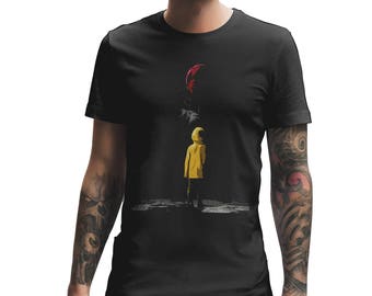 IT FILM BALOON Movie T Shirt, It Movie, Scary Horror Movie, Mens T Shirt, Stephen King, Pennywise, Clown T Shirt 725
