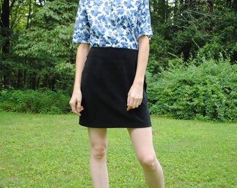 Vintage Skirt, 80's Vintage, Briggs Skirt, Mini Skirt, Black Mini Skirt, Vintage Clothing, Small/Medium, Grunge, Soft Grunge
