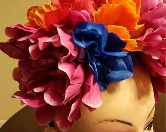 Day of the dead headpiece, dia de los muertos headpiece, samba costume, cinco de mayo, spanish beadband, flower crown