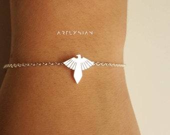 Phoenix jewelry-phoenix bracelet-women bracelet-phoenix pendant-phoenix bird jewelry-bridesmaid bracelet-dainty jewelry-mythology jewelry