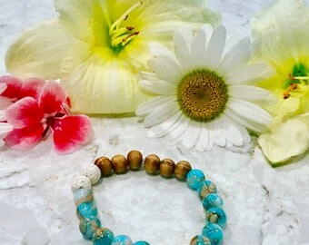 The Mermaid - Essential Oil Diffuser Bracelet - Diffusing Bracelet - Essential Oil Accessories - Essential Oil Bracelet - OilZing Custom