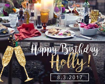 Snapchat Filter Birthday, Snapchat Geofilter, Birthday Geofilter, Snapchat Birthday, Snap Filter, Birthday Filter, Champagne Filter, BD01