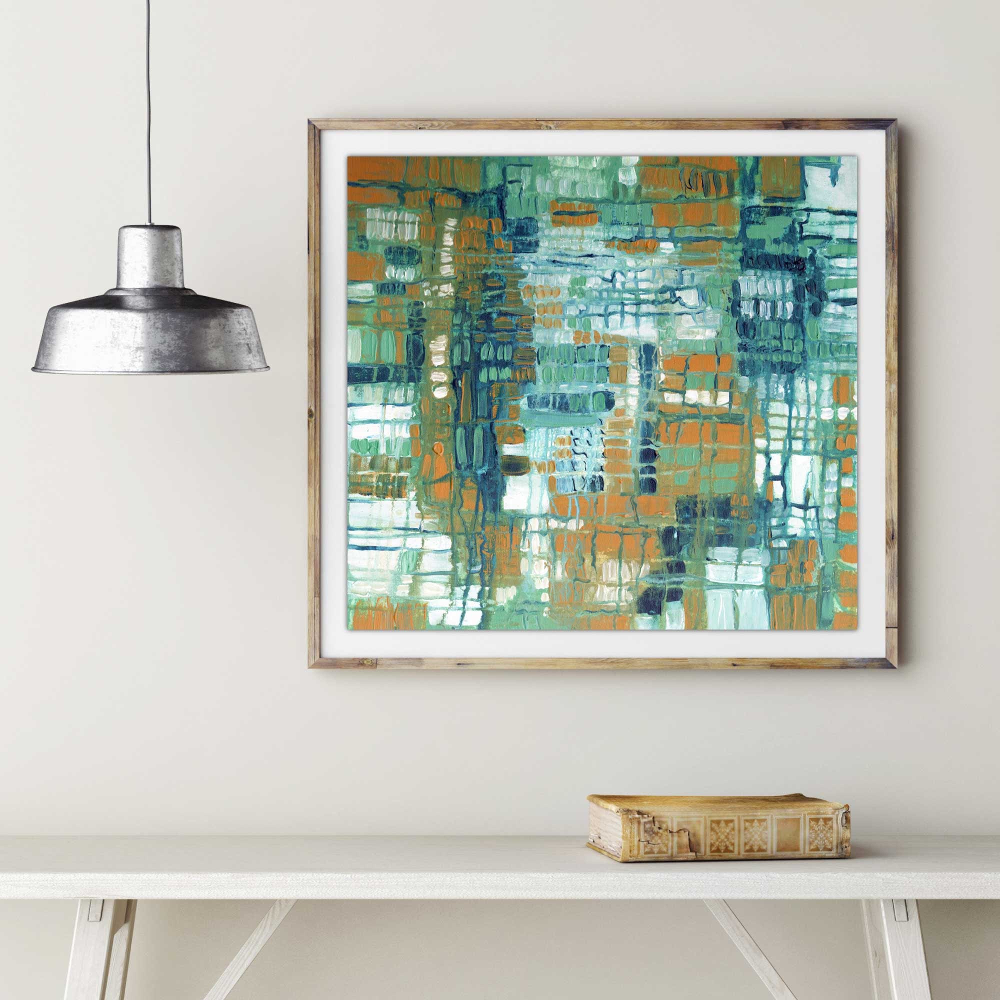 Mid Century Modern abstract art print, commercial mid century art print