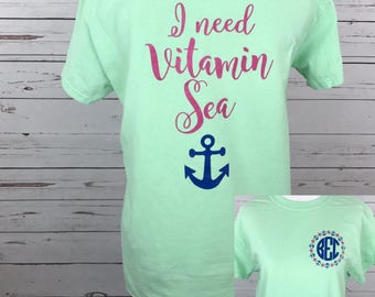 Icker Sea Virgin Tank Top T Shirt Blue/Orange COB-15-VSO-01