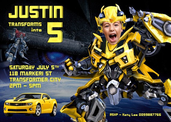 Transformers Invitation Robot Printable Invitation