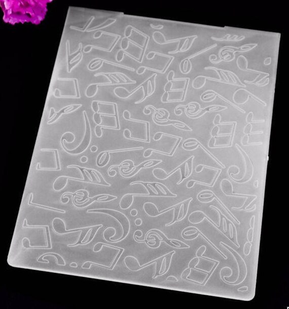 Musical Notes Plastic Embossing Folder for Sizzix Big Shot