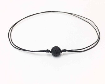 Lava Stone Diffuser Necklace Lava Bead Necklace Essential Oil Diffuser Necklace Aromatherapy Necklace Aromatherapy Jewelry Surfer Necklace