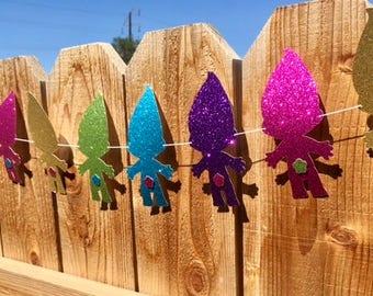 Trolls Birthday Banner