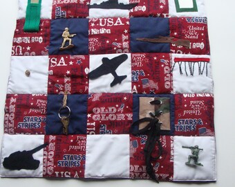 Alzheimers fidget quilt, dementia fidget blanket, sensory pad, handmade gift, made USA, dementia christmas gift, birthday gift, busy hands