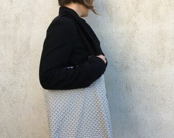 Sac Tote Bag éventail gris
