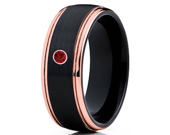 ruby tungsten wedding band rose gold tungsten ring men women tungsten carbide ring anniversary band - Tungsten Wedding Rings For Men ruby tungsten wedding band rose gold tungsten ring men women tungsten carbide ring anniversary band - Tungsten Wedding Rings For Men
