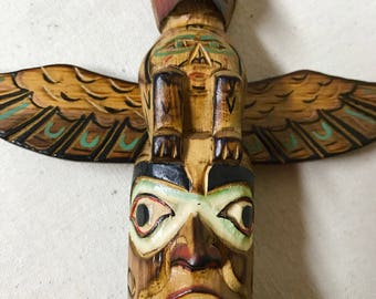 Wood totem pole | Etsy