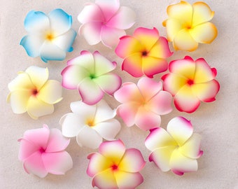 Flower Hair Clips, One Dozen, Plumeria Hair Flowers, Floral Hair Clips, Choose The Colors
