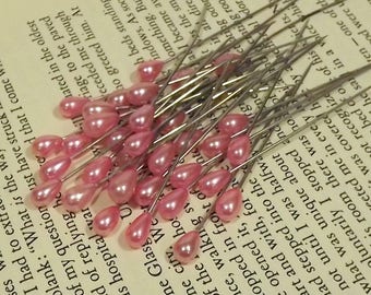 Pink Pearl Straight Pins Set of 34