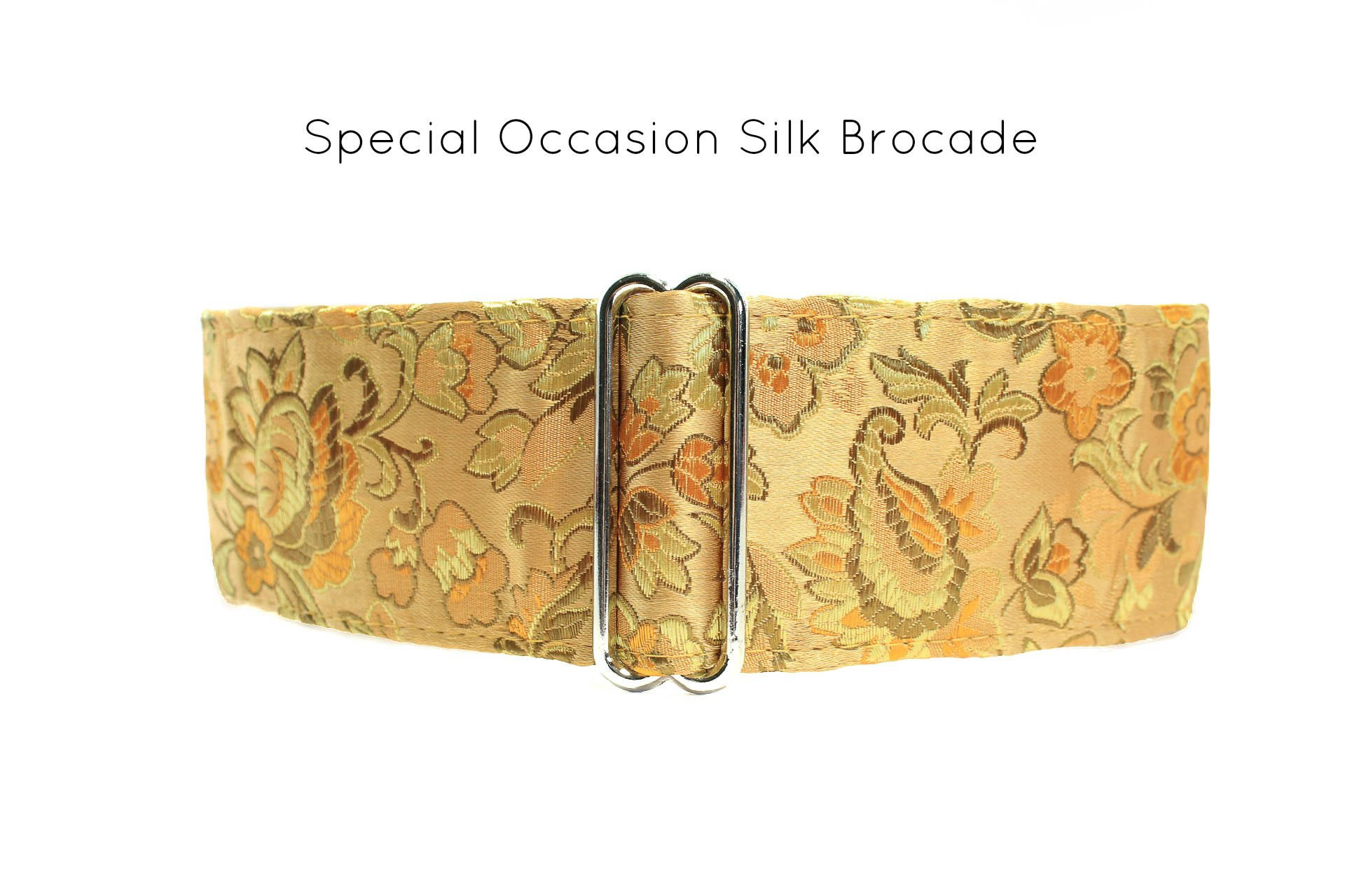 Silk Martingale Dog Collar Gold Martingale Collar Gold