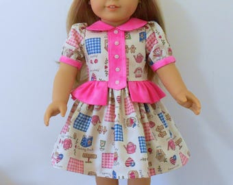1804a New and Improved, Valspierssews Doll Clothes Pattern, Add-on Bibs, Fits Popular 18" Dolls, Use with 1804 The 18"Dress