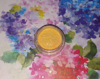 Shiny Canary - shimmery canary yellow mineral eye shadow 5 gram jar VEGAN