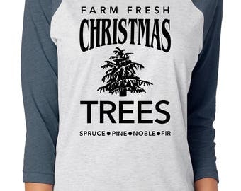 farm fresh christmas trees t shirt